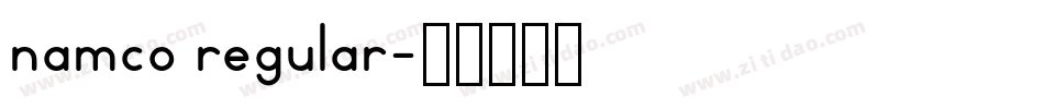 namco regular字体转换